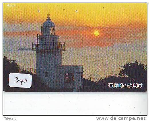 Télécarte Japon PHARE (340) Telefonkarte Japan LEUCHTTURM * VUURTOREN LIGHTHOUSE LEUCHTTURM FARO FAROL Phonecard - Leuchttürme