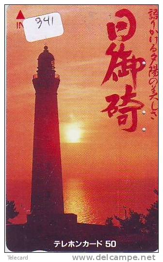 Télécarte Japon PHARE (341) Telefonkarte Japan LEUCHTTURM * VUURTOREN LIGHTHOUSE LEUCHTTURM FARO FAROL Phonecard - Phares