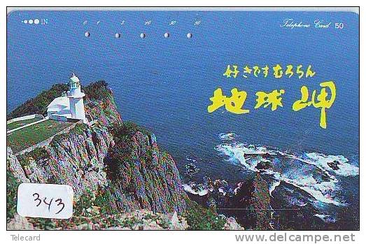 Télécarte Japon PHARE (343) Telefonkarte Japan LEUCHTTURM * VUURTOREN LIGHTHOUSE LEUCHTTURM FARO FAROL Phonecard - Lighthouses