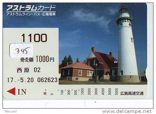 Carte Prépayée  Japon * PHARE (345) Telefonkarte Japan LEUCHTTURM * VUURTOREN LIGHTHOUSE LEUCHTTURM FARO FAROL Phonecard - Leuchttürme