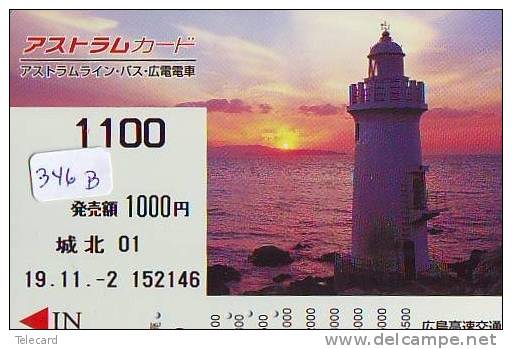 Carte Prépayée Japon * PHARE (346b) Telefonkarte Japan LEUCHTTURM * VUURTOREN LIGHTHOUSE LEUCHTTURM FARO FAROL Phonecard - Phares