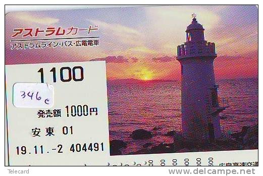 Carte Prépayée Japon * PHARE (346c) Telefonkarte Japan LEUCHTTURM * VUURTOREN LIGHTHOUSE LEUCHTTURM FARO FAROL Phonecard - Leuchttürme