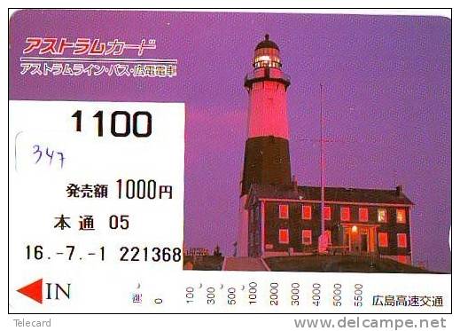 Carte Prépayée Japon * PHARE (347) Telefonkarte Japan LEUCHTTURM * VUURTOREN LIGHTHOUSE LEUCHTTURM FARO FAROL Phonecard - Lighthouses