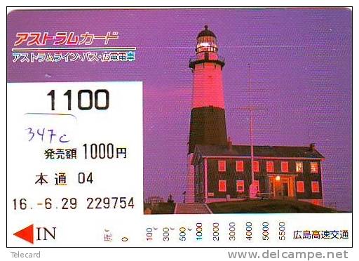 Carte Prépayée Japon * PHARE (347c) Telefonkarte Japan LEUCHTTURM * VUURTOREN LIGHTHOUSE LEUCHTTURM FARO FAROL Phonecard - Leuchttürme