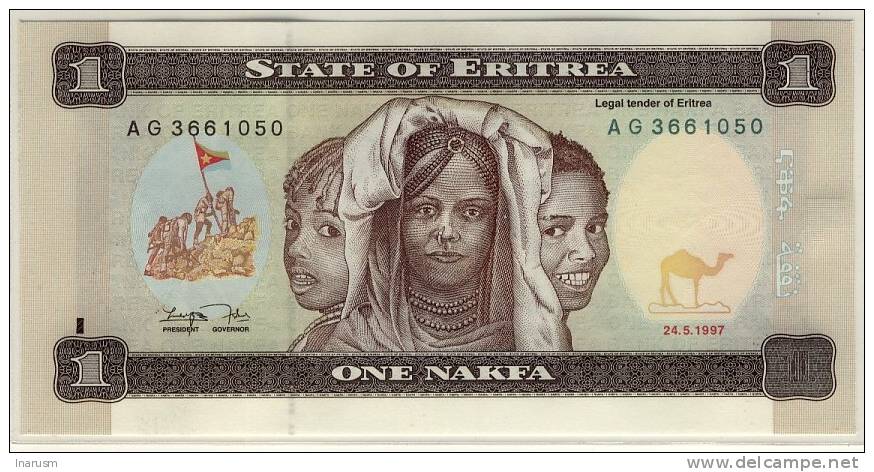 ERYTHREE  -  ERITREA  -  1  NAKFA  1997  -  P.1 - Erythrée