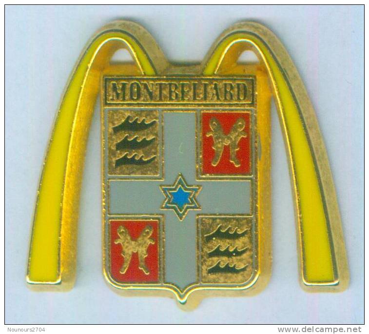 Superbe Pin's MAC DONALD - MONTBELIARD (25) - Blason - Héraldique - Zamac - Sipp - B318 - McDonald's