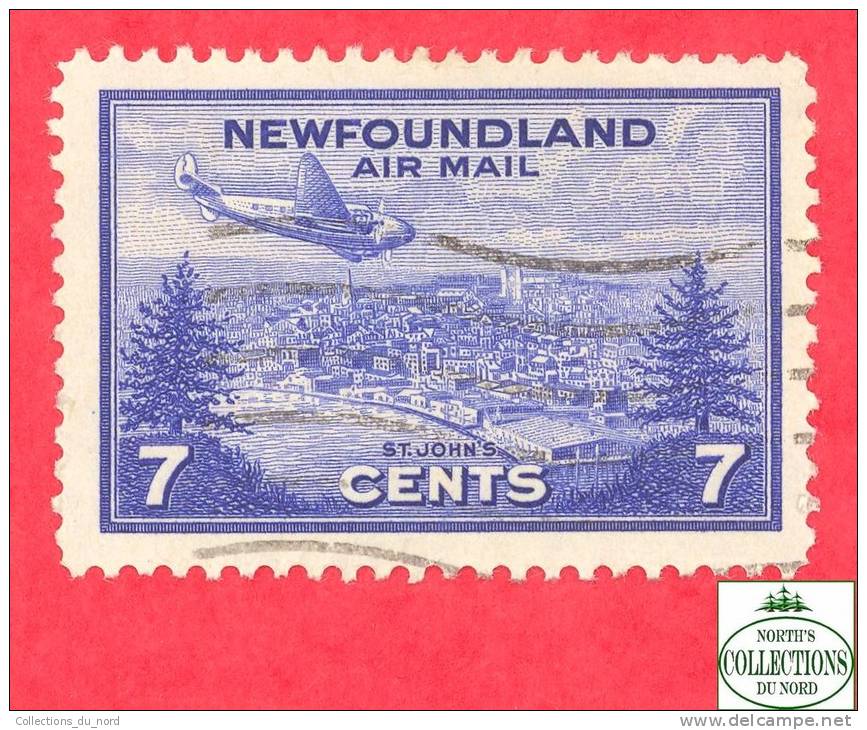 Canada  Newfoundland # C19 Scott /Unisafe - O - 7 Cents - Air Mail - Dated 1933 / Poste Aérienne - Back Of Book