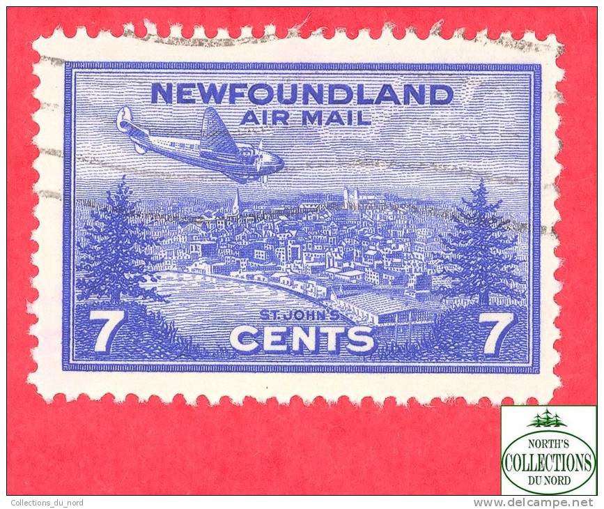 Canada  Newfoundland # C19 Scott /Unisafe - O - 7 Cents - Air Mail - Dated 1933 / Poste Aérienne - Back Of Book