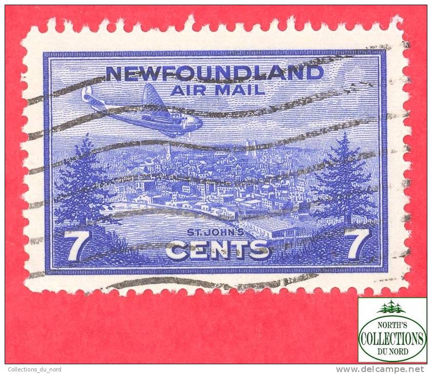 Canada  Newfoundland # C19 Scott /Unisafe - O - 7 Cents - Air Mail - Dated 1933 / Poste Aérienne - Fine Di Catalogo (Back Of Book)