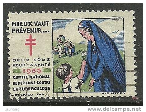 FRANKREICH France Old Vignettes Tuberculosis Tuberculose 1935 O - Antituberculeux