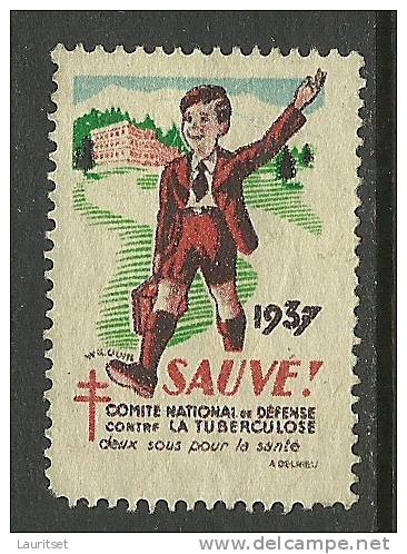 FRANKREICH France Old Vignette Tuberculosis Tuberculose 1937 - Tuberkulose-Serien