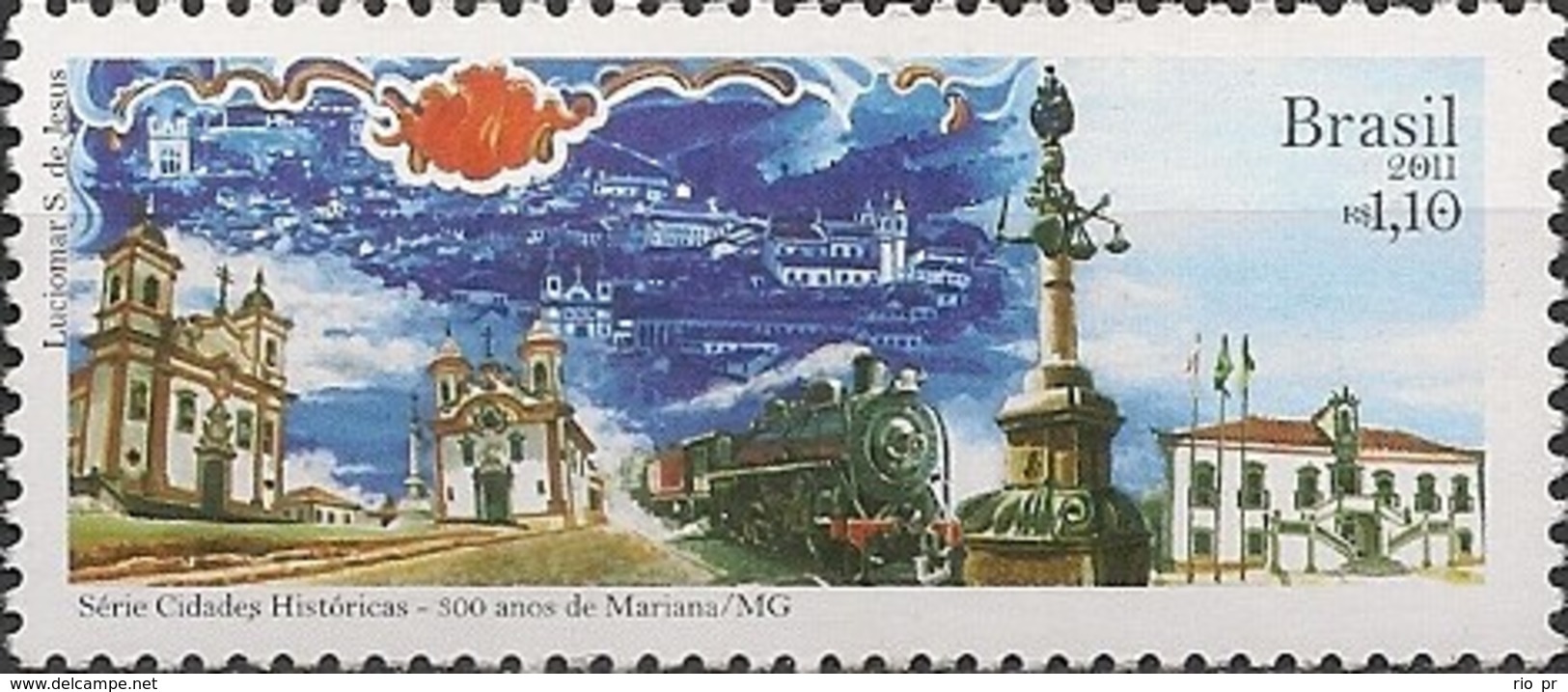 BRAZIL - HISTORICAL TOWNS SERIES, 300 YEARS OF MARIANA/MG 2011 - MNH - Nuevos