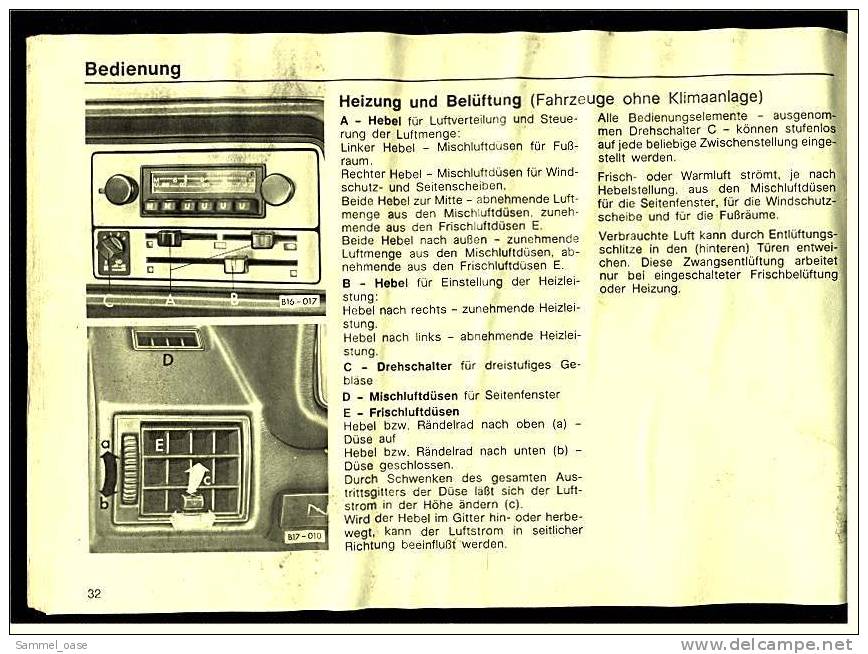 1980  VW Betriebsanleitung Golf  Mit Vergasermotor , Einspritzmotor Und Dieselmotor - Shop-Manuals