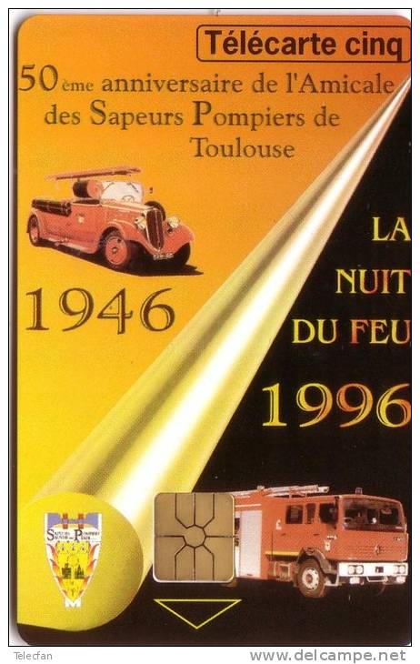 FRANCE PRIVEE 5U POMPIERS FIREMEN TOULOUSE CAMION VEHICULES RARE - Firemen