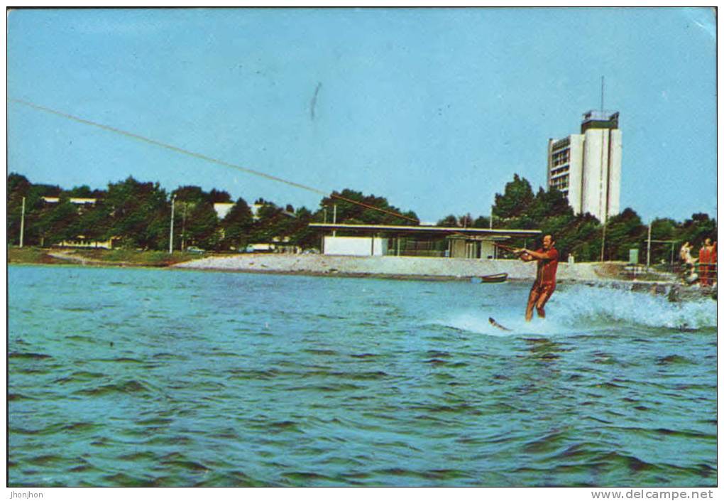 Romania-Postcard 1977-Mamaia-Teleski Sur L'eau;Water Ski;Wasserski - Sci Nautico