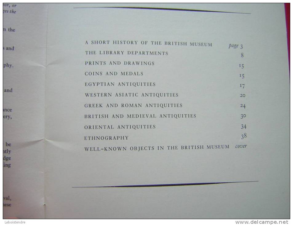 GUIDE TO THE BRITISH MUSEUM   1965  40 PAGES - Kultur