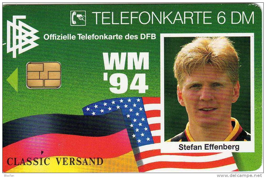 TK O 2307/94 Folder O 16€ Fußball National-Spieler Stefan Effenberg BRD FIFA-WM USA Soccer Champion 90 Telecard Germany - Sport