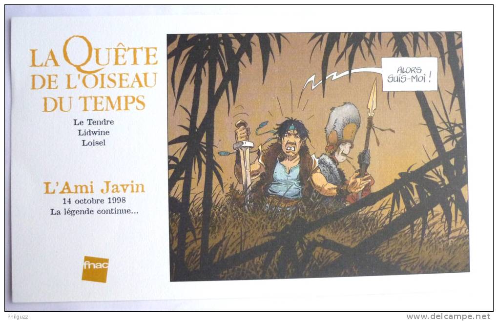 EX LIBRIS - LIDWINE - LA QUETE DE L'OISEAU DU TEMPS - L'AMI JAVIN - DARGAUD - FNAC 1998 XL - Illustrateurs J - L