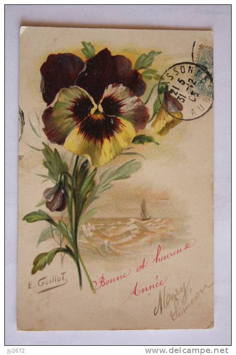 Bonne Année 1906. Fleurs - Nouvel An