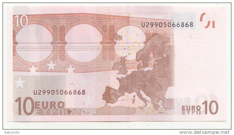 Billet De 10 Euros Neuf   U  Imp  L 052 B 4  Charge 90  UNC - 10 Euro