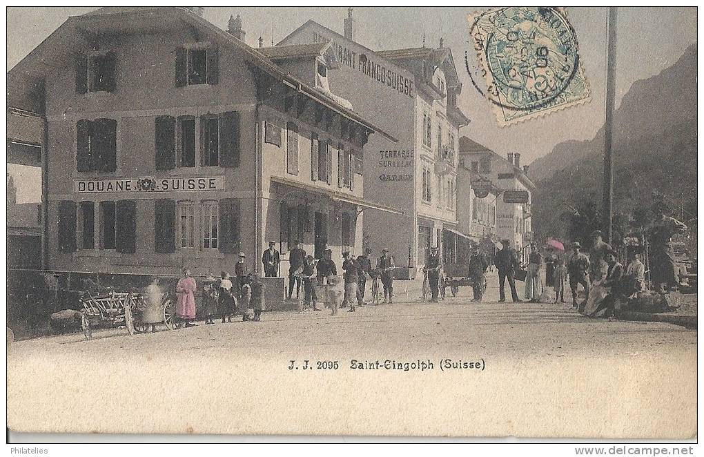 ST EINGOLPH  DOUANNE SUISSE 1905 - Douanne-Daucher