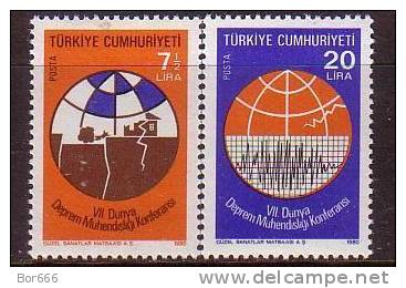 Turkey - Seismology 1980 MNH - Unused Stamps