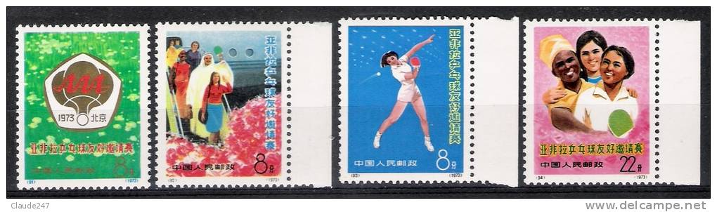 Cina/China 1973 Torneo Di Ping Pong  Serie Nuova Illing. New MNH - Nuovi
