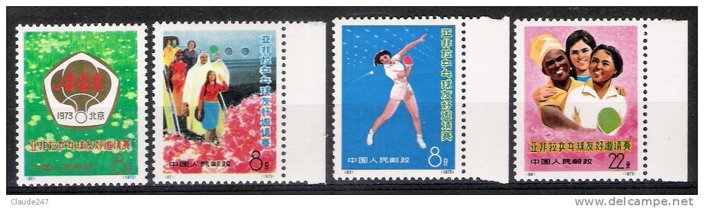 Cina/China 1973 Torneo Di Ping Pong  Serie Nuova Illing. New MNH - Neufs