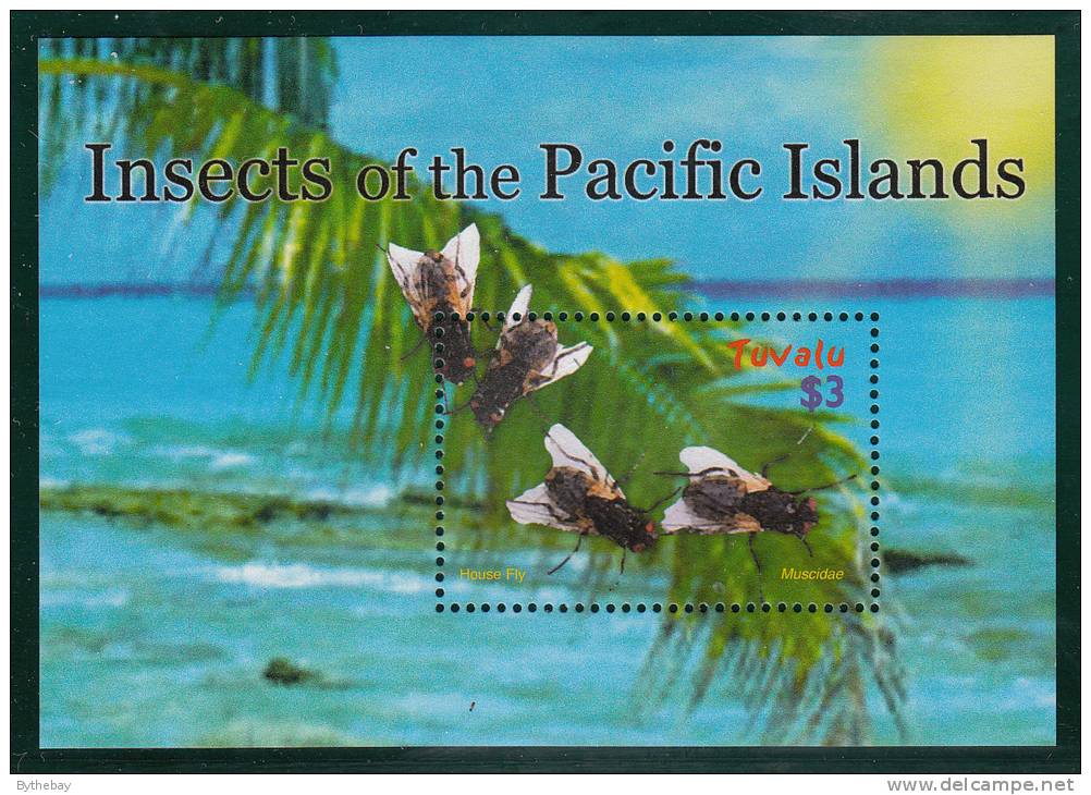 Tuvalu MNH Scott #970 Souvenir Sheet $3 House Fly - Insects Of The Pacific Islands - Tuvalu