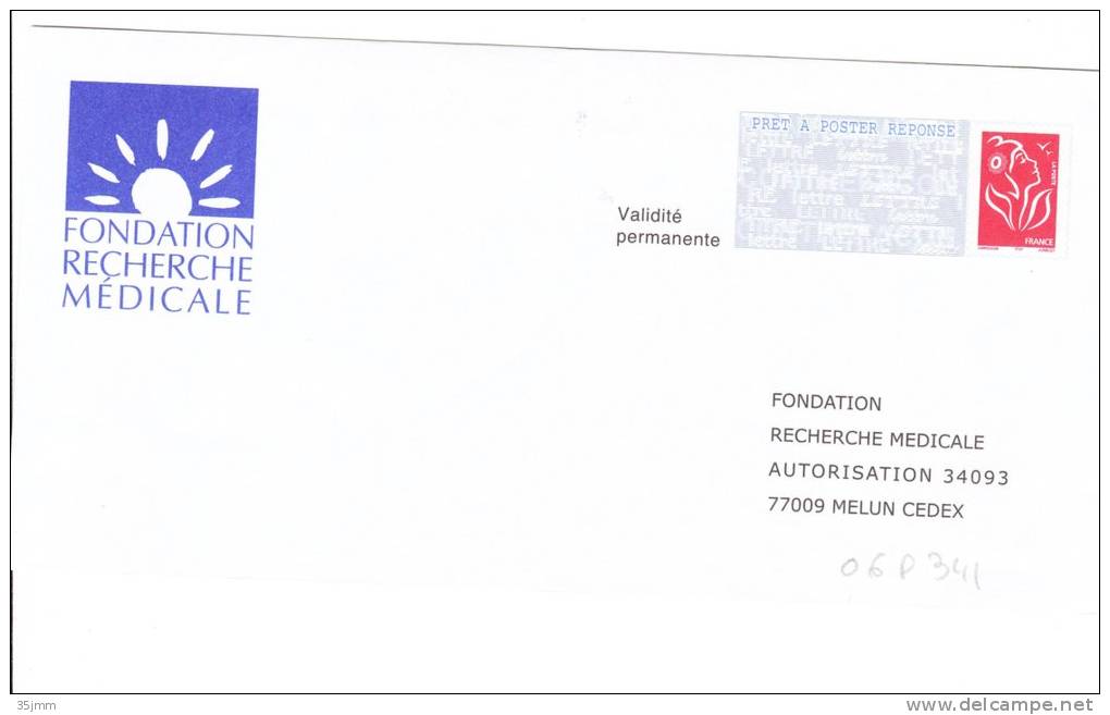 Postreponse Lamouche Fondation Recherche Médicale 06P341 - Prêts-à-poster: Réponse /Lamouche