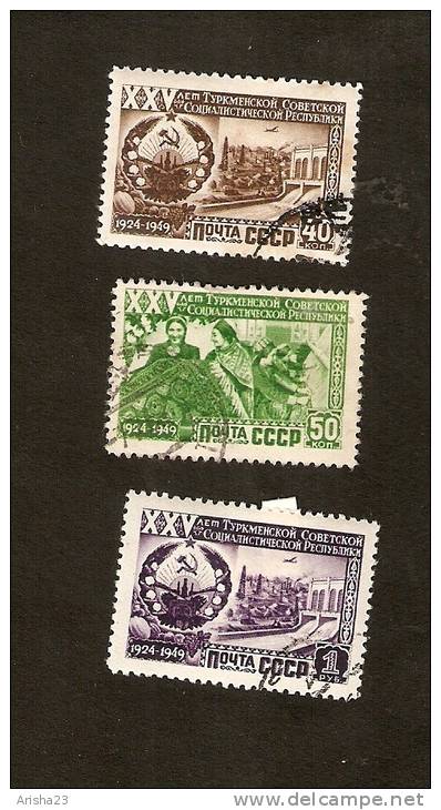 No.18-9. Russia, USSR, 25 Years Of Turkmenistan SSR - 1950 - Usados