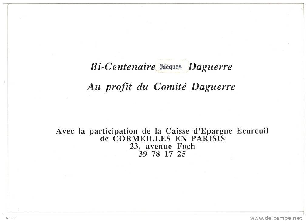 95 Cormeilles En Parisis - Place De La Gare, Reproduction éditée Pour Le Bicentanaire De Jacques Daguerre - Cormeilles En Parisis