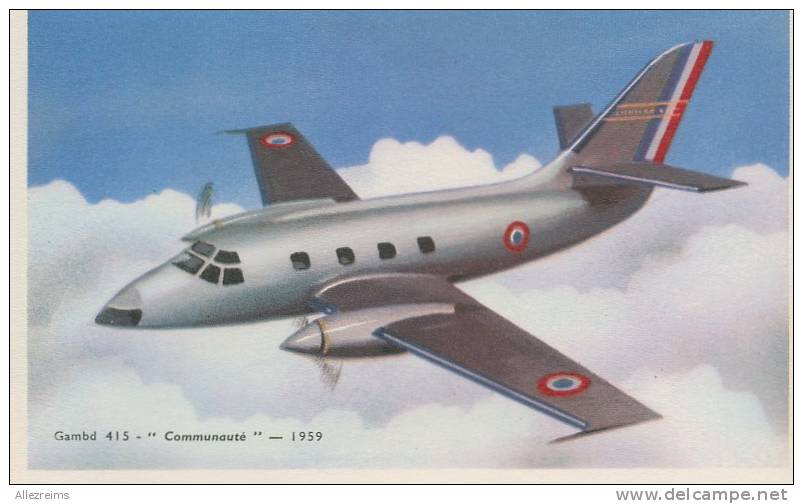 CPA Aviation : GAMBD 415 1959     A    VOIR  !!!! - 1946-....: Moderne