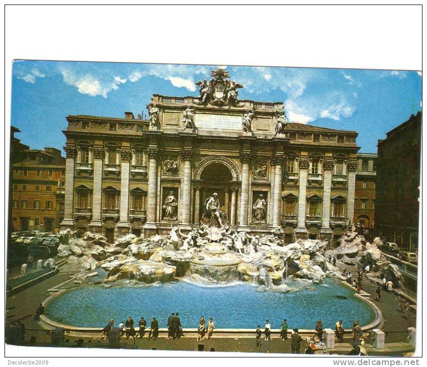 ZS27373 Italia Roma Fontana Di Trevi Used Perfect Shape Back Scan At Request - Fontana Di Trevi