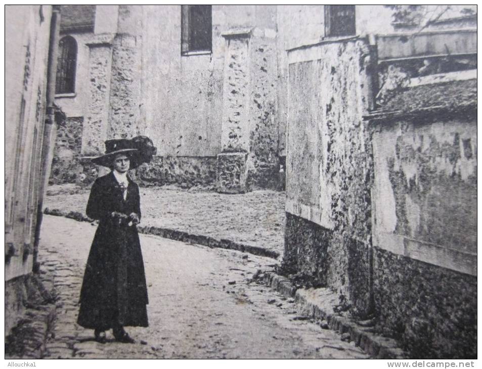 CPA: Villecresne (Val-de-Marne 94) L'église Vue De Côté Une Femme à Chapeau Seul Dans La Rue Pour Paris En 1911 - Villecresnes