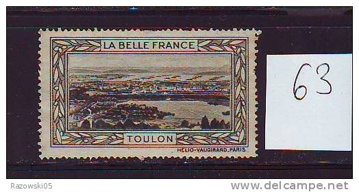 FRANCE. TIMBRE. VIGNETTE. CINDERELLA. LA BELLE FRANCE.............TOULON - Tourisme (Vignettes)