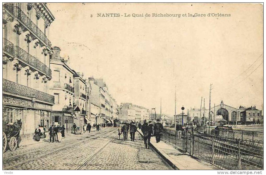 Loire-Atlantique : Réf : C-12-2471 : Nantes Quai De Richebourg Et Gare D'orléans - Nantes