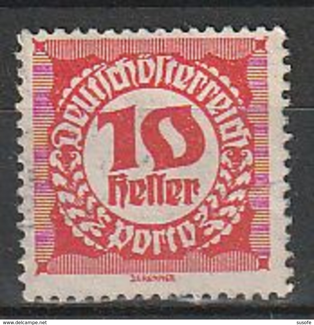 Austria 1920 Scott J76 Sello º Cifras Numeros Porto Postage Due Michel P76 Yvert T76 Stamps Timbre Autriche Briefmarke - Ungebraucht