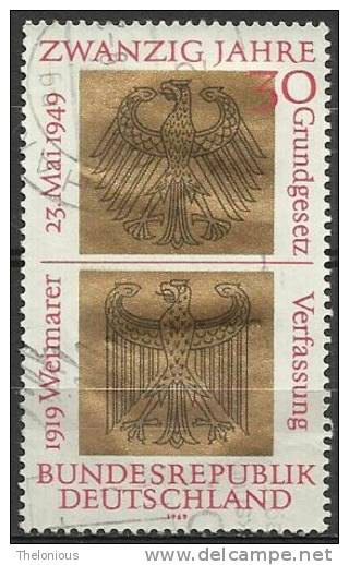 1969 Germania Federale - Usato / Used - N. Michel 585 - Usati