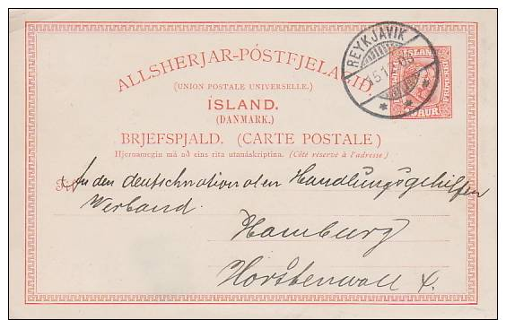 Iceland; Postal Card To Germany 1912 - Sonstige & Ohne Zuordnung