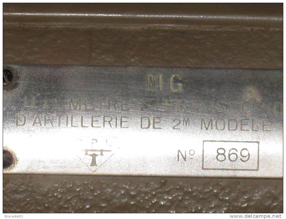 TELEMETRE STEREOCOPIQUE D'ARTILLERIE MG MODELE 1945 - Optique