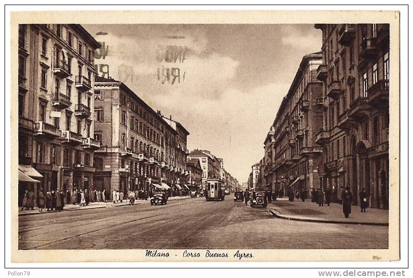 MILANO - CORSO BUENOS AYRES - 1940 - Vedi Retro - Formato Piccolo - Milano (Milan)