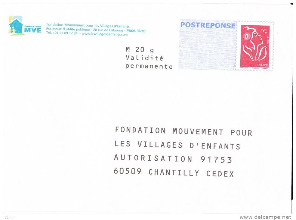 Postreponse Lamouche Fondation Mouvement Pour Les Villages D'enfants 07P089 - PAP: Antwort/Lamouche