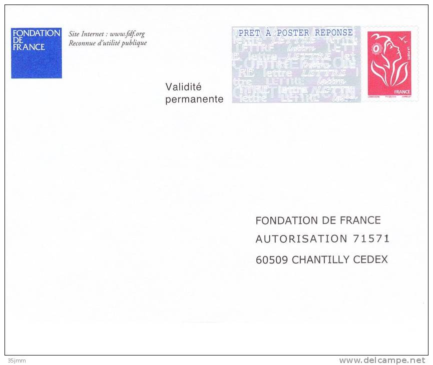 Postreponse Lamouche Fondation De France 06P481 - Prêts-à-poster: Réponse /Lamouche