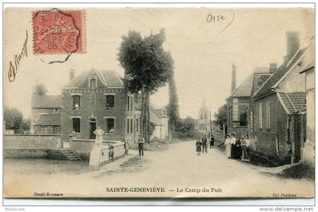 CPA 60 SAINTE GENEVIEVE LE CAMP DU PUIT 1905 Peu Fréquente - Sainte-Geneviève