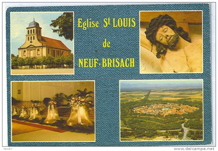 C.P.M. NEUF-BRISACH - L' Eglise Et Bénédiction Des Cloches En 1975 - Neuf Brisach