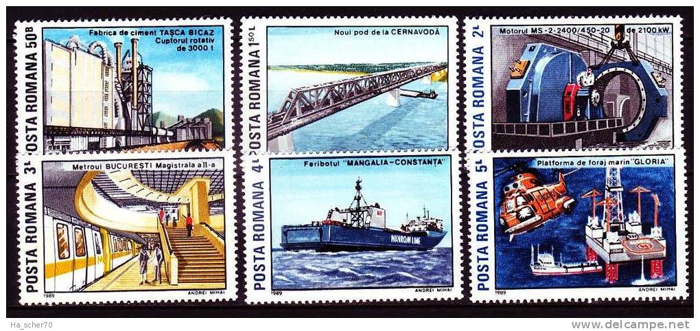 Rumänien 1989 - 4538-43 ** / Michel 2008 - Unused Stamps