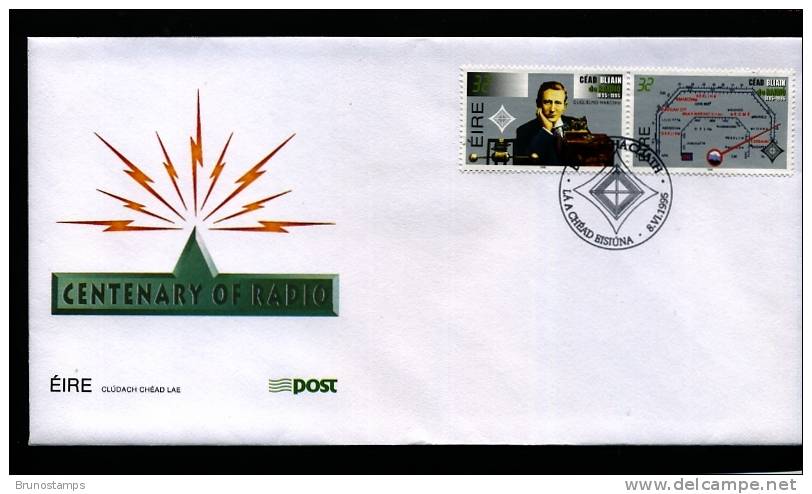 IRELAND/EIRE - 1995  CENTENARY OF RADIO - MARCONI   PAIR   FDC - FDC
