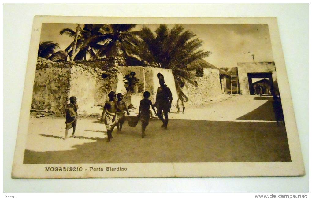 SOMALIA MOGADISCIO PORTA GIARDINO 1928 ASCARI TRES RARE - Somalië