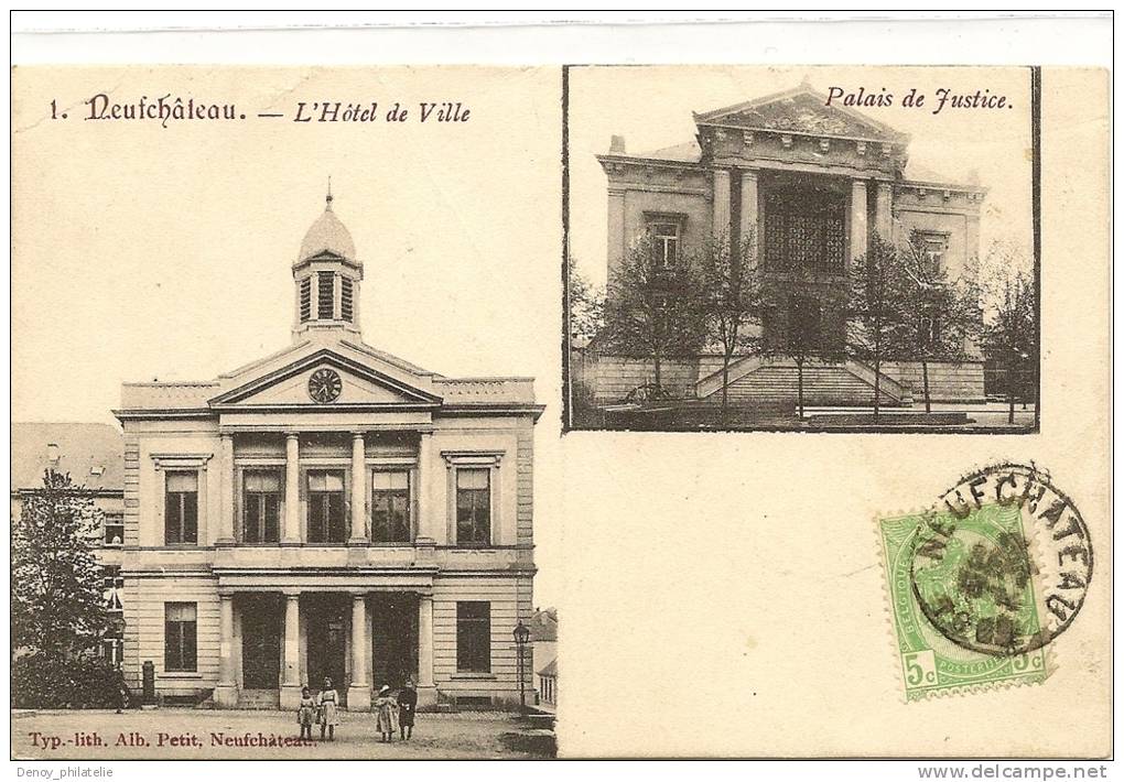 BELGIQUE - Neufchateau - L´Hotel De Ville Et Palais De Justice  -editionPetit Numero 1 - - Neufchâteau